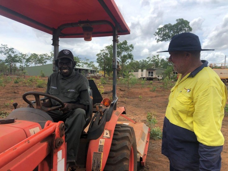 Jessel Burungurr and Train Safe NT's Ian van Munster